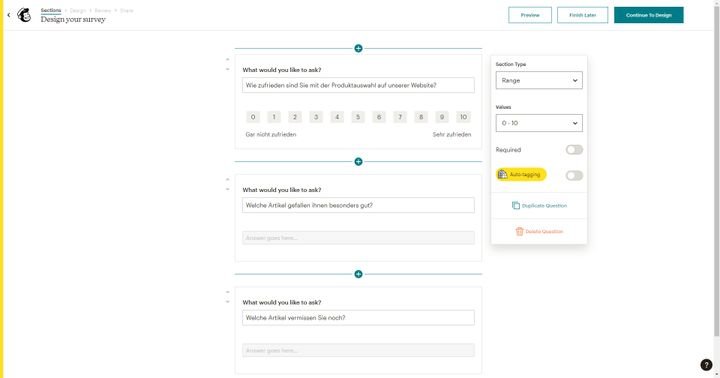 Erfahren Sie mit den umfragen mehr zu den Vorlieben und Meinungen Ihrer User