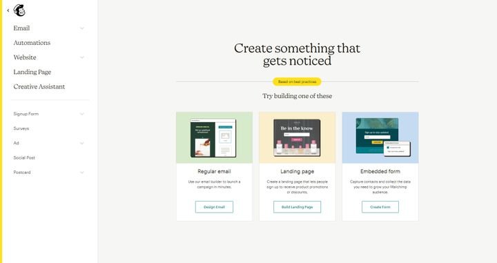 Erstellen Sie mit Mailchimp unterschiedliche Marketingmaterialien