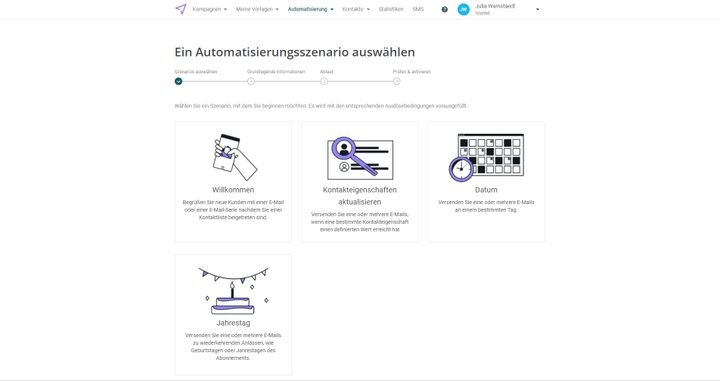 Starten Sie Ihre Automation mit einem von 4 Eintrittspunkten