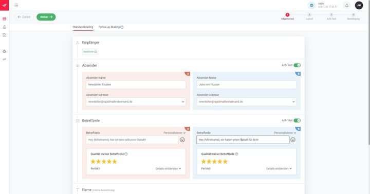 A/B-Tests helfen Ihnen zu erkennen, welche Inhalte, Betreffzeilen und Layouts Ihre User bevorzugen