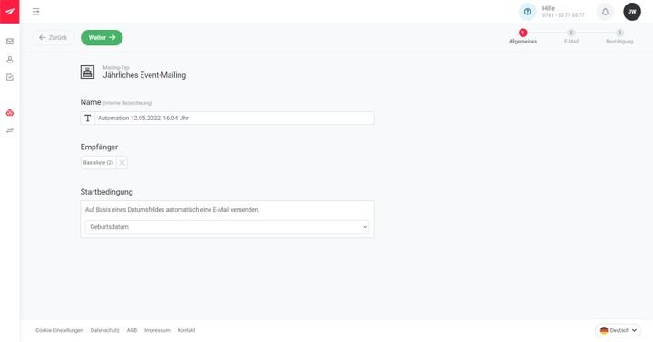 Klicken Sie sich Schritt für Schritt zu Ihrer idealen Automation