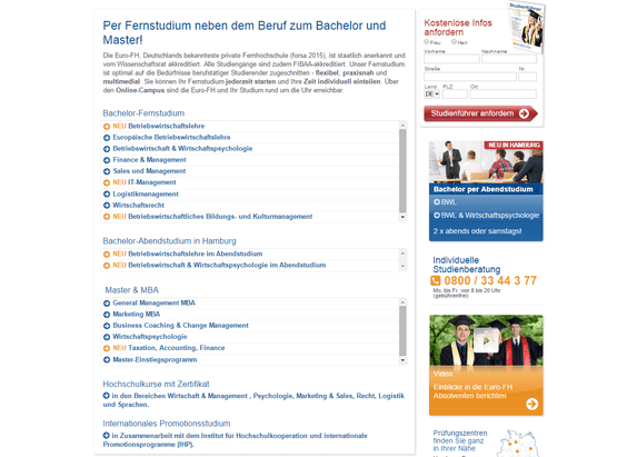 Angebote der Euro-FH