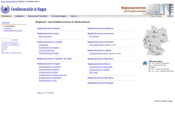 Standorte der FernUniversität