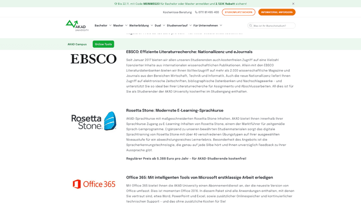 Die AKAD versorgt dich mit verschiedenen Tools, damit dein Fernstudium auch wirklich gelingt