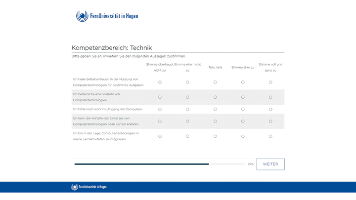 So sieht ein Teil des Online-Selbsttests bei StudyNavi aus