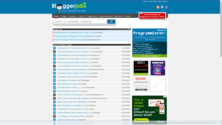 Finden und bieten Sie Jobs rund um Blogs, Podcasts und Vlogs