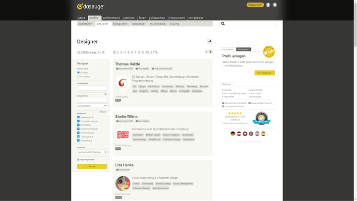 Finden Sie Freelancer aus verschiedenen Grafik- und Designbereichen