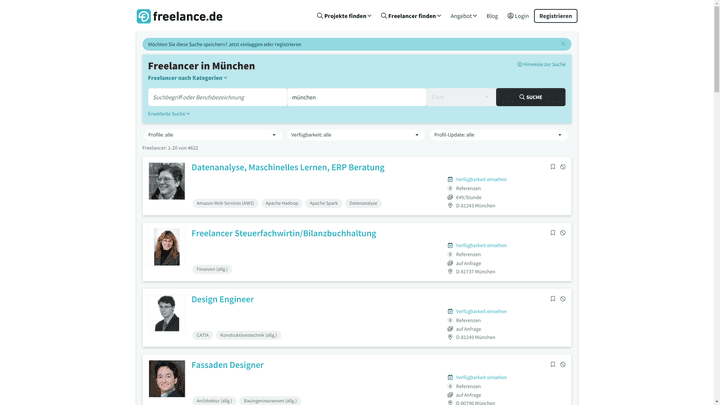 Finden Sie Freelancer aus der deutschsprachigen Umgebung