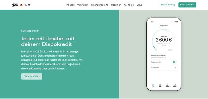 Auch den flexiblen Dispokredit können Sie direkt in der mobilen App einrichten