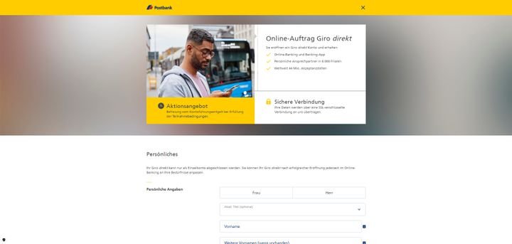 Die Online-Kontoeröffnung soll nur maximal 10 Minuten in Anspruch nehmen
