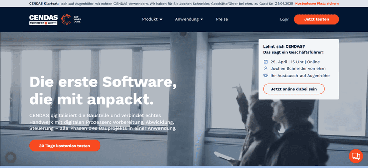 CENDAS möchte die erste Software sein, die “mit anpackt” – was es damit auf sich hat schaue ich mir für dich in meiner Produktübersicht des Baustellentools an