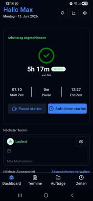 Mit der mobilen App hast du die wichtigsten Infos aus Meisterwerk immer dabei.