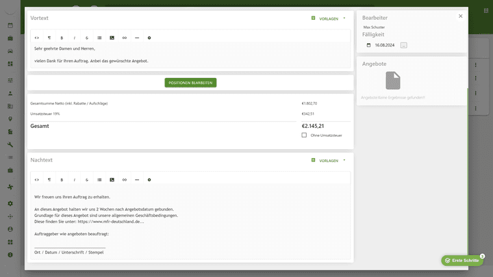 Mit Vorlagen und benutzerdefinierten Textbausteinen erstellst du Dokumente mit wenigen Handgriffen