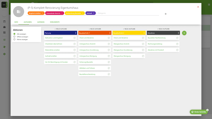 Kanban-Boards erleichtern dir das Aufgabenmanagement bei komplexeren Projekten und (Bau-)Vorhaben