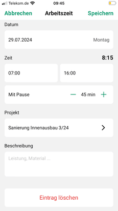 Zeiterfassung über die App? Einfach - wie fast alles mit plancraft