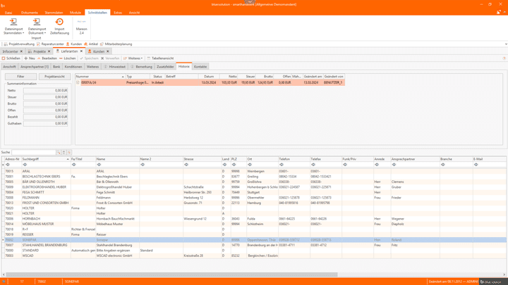 Lieferanten verwaltest du in smarthandwerk über eine eigene Datenbank