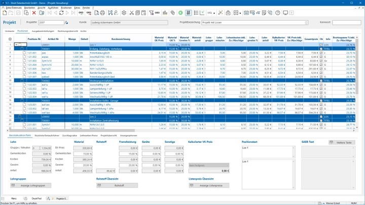Für größer angelegte Projekte erstellst du in STREIT umfassende Leistungsverzeichnisse