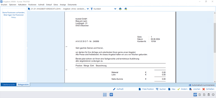 … anschließend geht es mit der Dokumentenvorschau weiter.