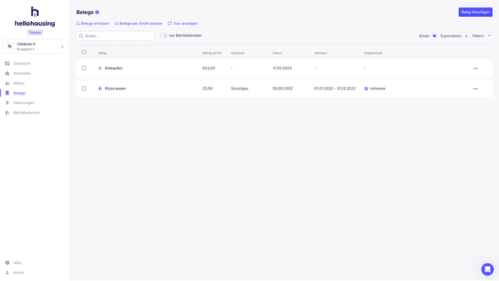 Die Belegsammlung ist minimalistisch, aber hilfreich