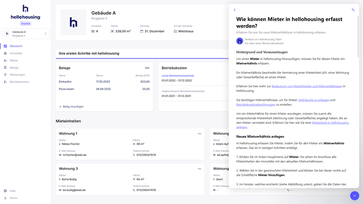 hellohousing ist sehr einsteigerfreundlich; trotzdem wird auf Wunsch alles noch einmal ausführlich erklärt, damit nichts mehr schiefgehen kann