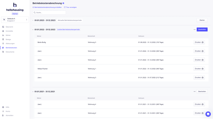 Betriebs- und Nebenkosten rechnen Sie mit hellohousing komfortabler ab als mit allen anderen
