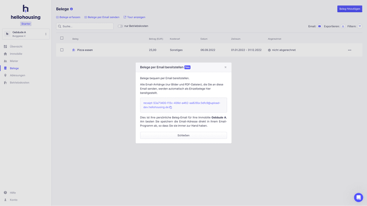 Die Belegerfassung per E-Mail ist ein äußerst nützliches Feature für alle Verwalter:innen, die viel unterwegs sind