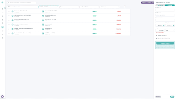Rechnungen erstellen Sie zwar nicht, aber Ausgaben können Sie eintragen und für die Betriebskostenabrechnung vormerken
