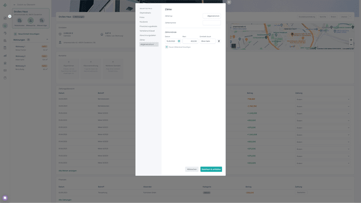 Die Anlage von Zählerständen geht sehr lieblos vonstatten