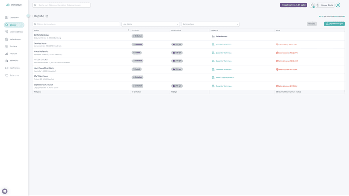 Im Test haben wir die meisten Aktionen von der Objektübersicht aus gesteuert