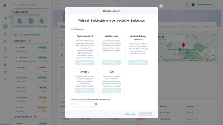 Berichte sind in immocloud schnell erstellt