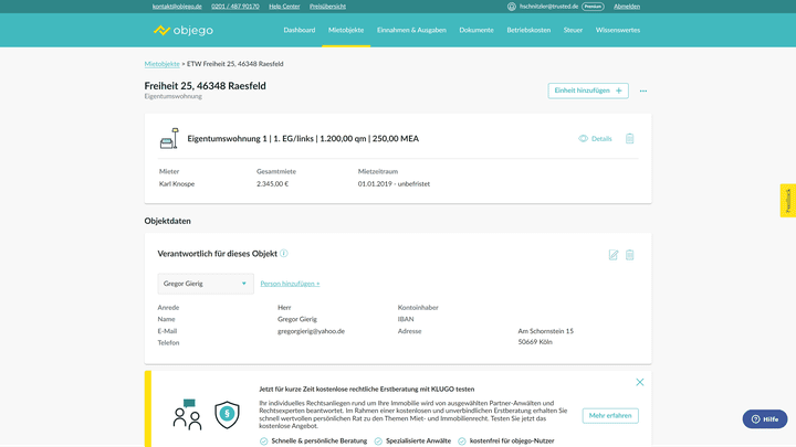 Für Ihre Häuser sollen Sie einen Verantwortlichen festlegen - das muss aber nicht immer der Mieter sein