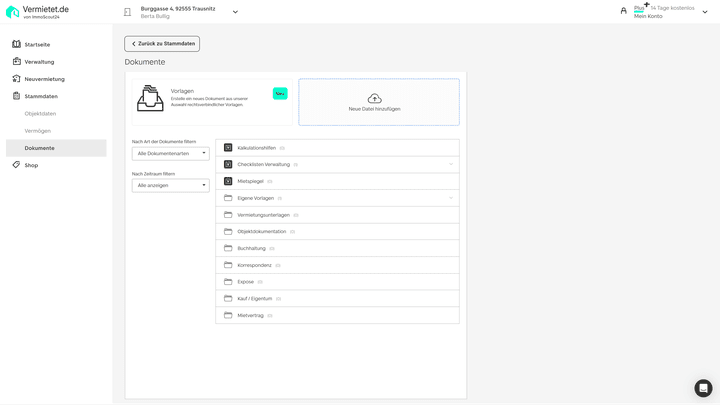 Die Dokumentenübersicht ist gut durchdacht