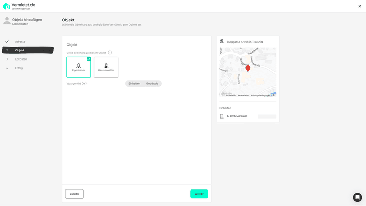 Auch, wenn Sie schon 15 Gebäude angelegt haben, auf den umständlichen Assistenten dürfen Sie nicht verzichten