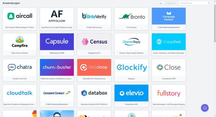 Eine Auswahl der verfügbaren und in Help Scout integrierbaren Dienste, darunter auch cloudbasierte Lösungen für die Telefonie