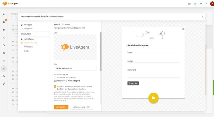 Kontaktformulare lassen sich schnell Anhand von Vorlagen erstellen und direkt auf der Website integrieren