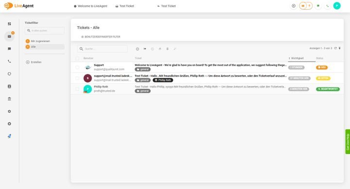LiveAgent könnte sicherlich einen neuen Anstrich vertragen, die Gestaltung ist leider sehr überholt