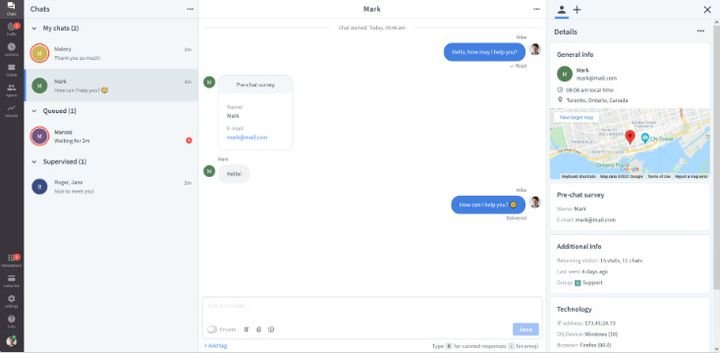 Die integrierten Webanalysen erlauben Ihnen das Beobachten Ihrer Kund:innen. Dazu gehören Standortangaben auch Websitebesuche.