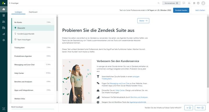 Der Einstieg in das Tool wird durch ein “Onboarding” ausführlich begleitet: Das macht Lust auf mehr!