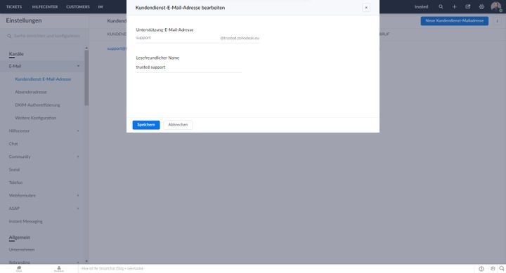 Die Support-E-Mails können Sie zur besseren Lesbarkeit für Ihre Kund:innen im Schriftbild anpassen