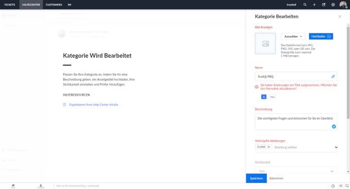 Die Erstellung von Inhalten des Hilfecenters ist einfach gestaltet. Bei Problemen hilft Zoho Desk durch einen ausführlichen Leitfaden.