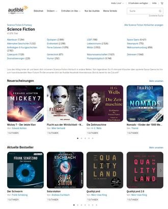 Durch viele verschiedene Unterkategorien findet hier jede:r das passende Hörbuch