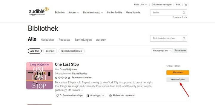 Mit nur einem Klick können Hörbücher und Hörspiele heruntergeladen werden – perfekt für unterwegs