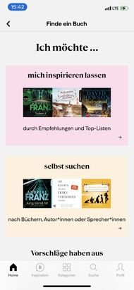 Entscheidet euch, ob ihr nach Titeln sucht oder euch aufgrund eurer Interessen inspirieren lässt