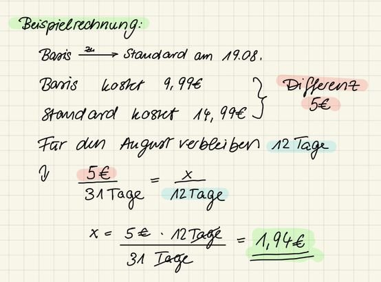 Eine Beispielrechnung für die Aufstockung eurer Hörstunden