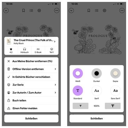 Der E-Book-Reader für Mobilgeräte kann mit herkömmlichen Readern mithalten