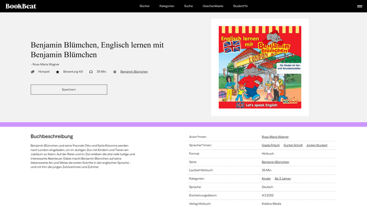 Auch mit Benjamin Blümchen kannst du Englisch lernen