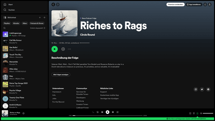 “Riches to Rags”, der Podcast eines US-Radiosenders ist beim Englischlernen behilflich