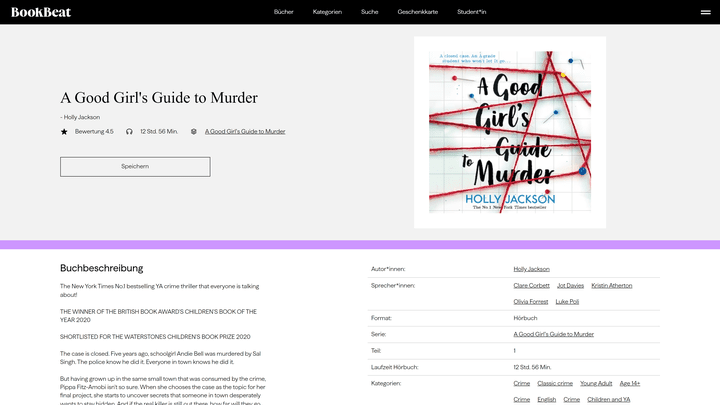 Um einen als Selbstmord getarnten Mord geht es in “A Good Girl’s Guide to Murder”