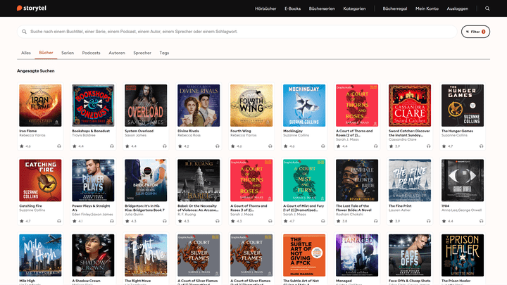 Hast du dich in Storytel einmal zurechtgefunden, findest du alles, was du möchtest, mit Leichtigkeit