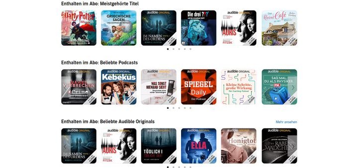 Audible hat viele bekannte Hörbücher und Hörspiele, z.B. “Das Café am Rande der Welt” von John Strelecky